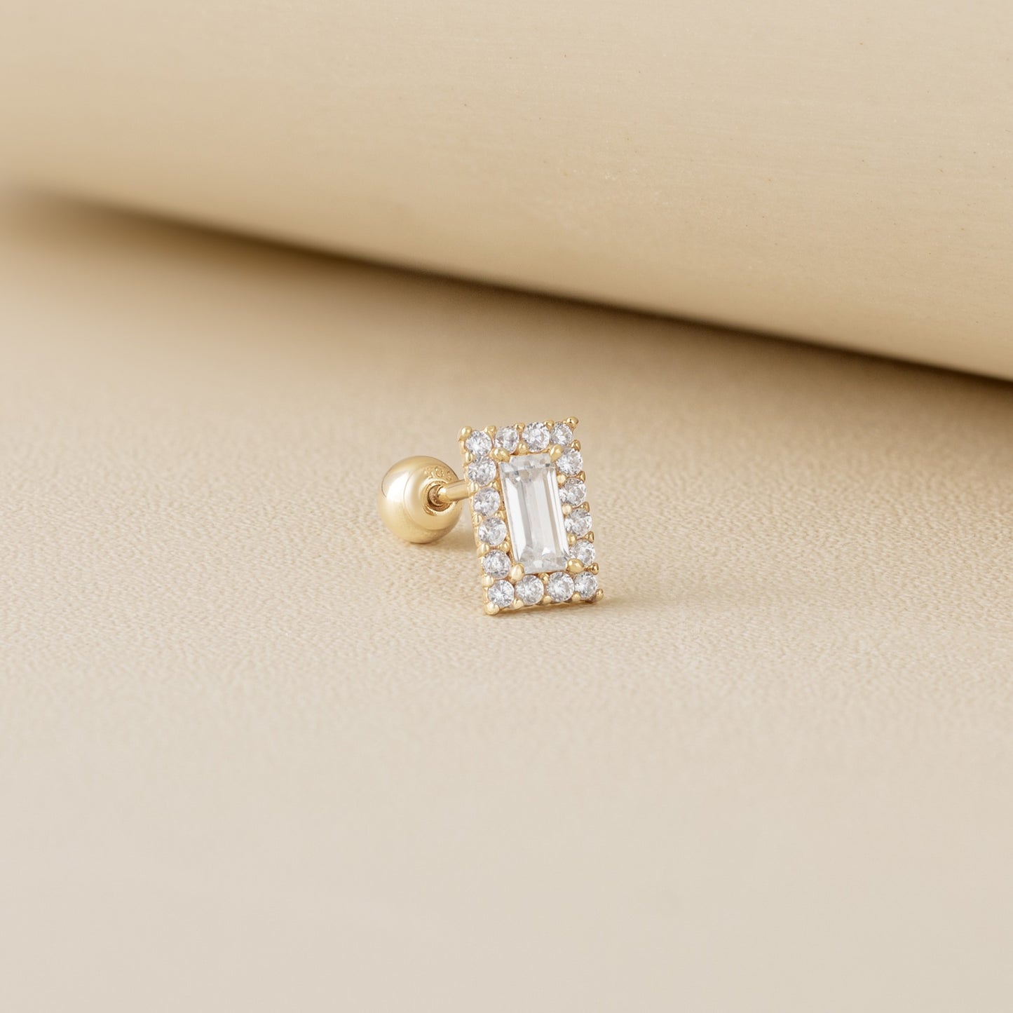 Alva Piercing in Yellow Gold with Cubic Zirconia