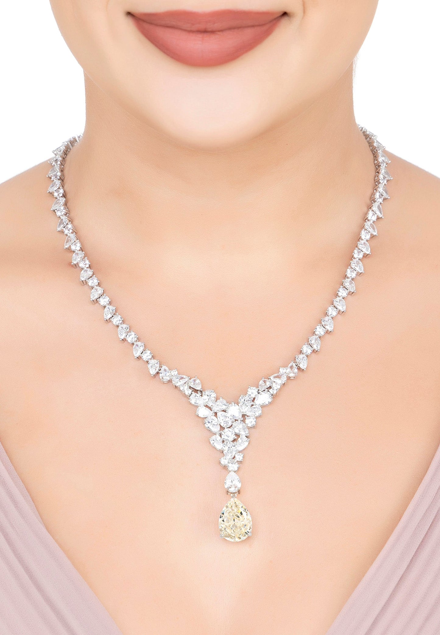Lydia statement necklace in silver