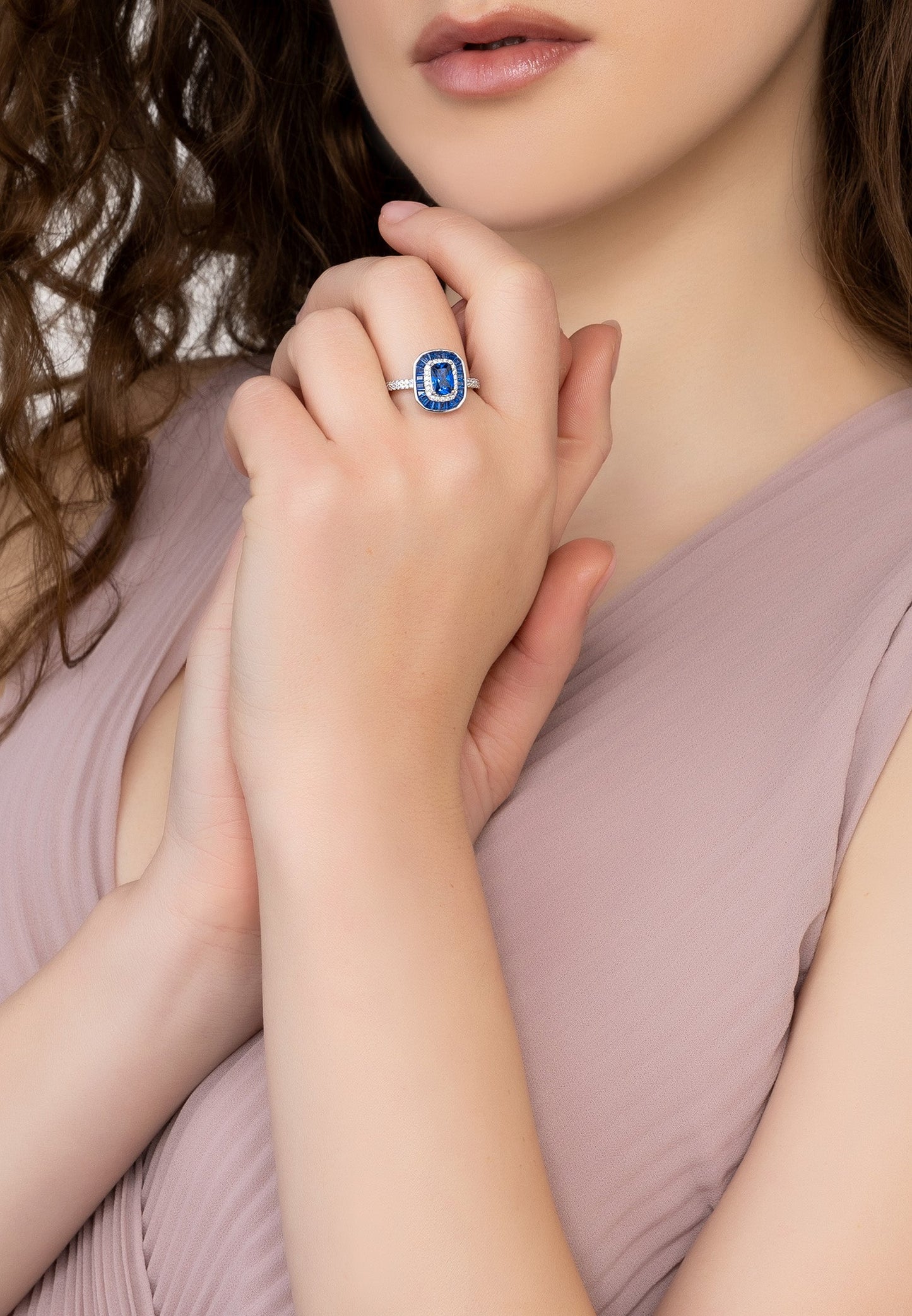 Great gatsby sapphire cocktail ring