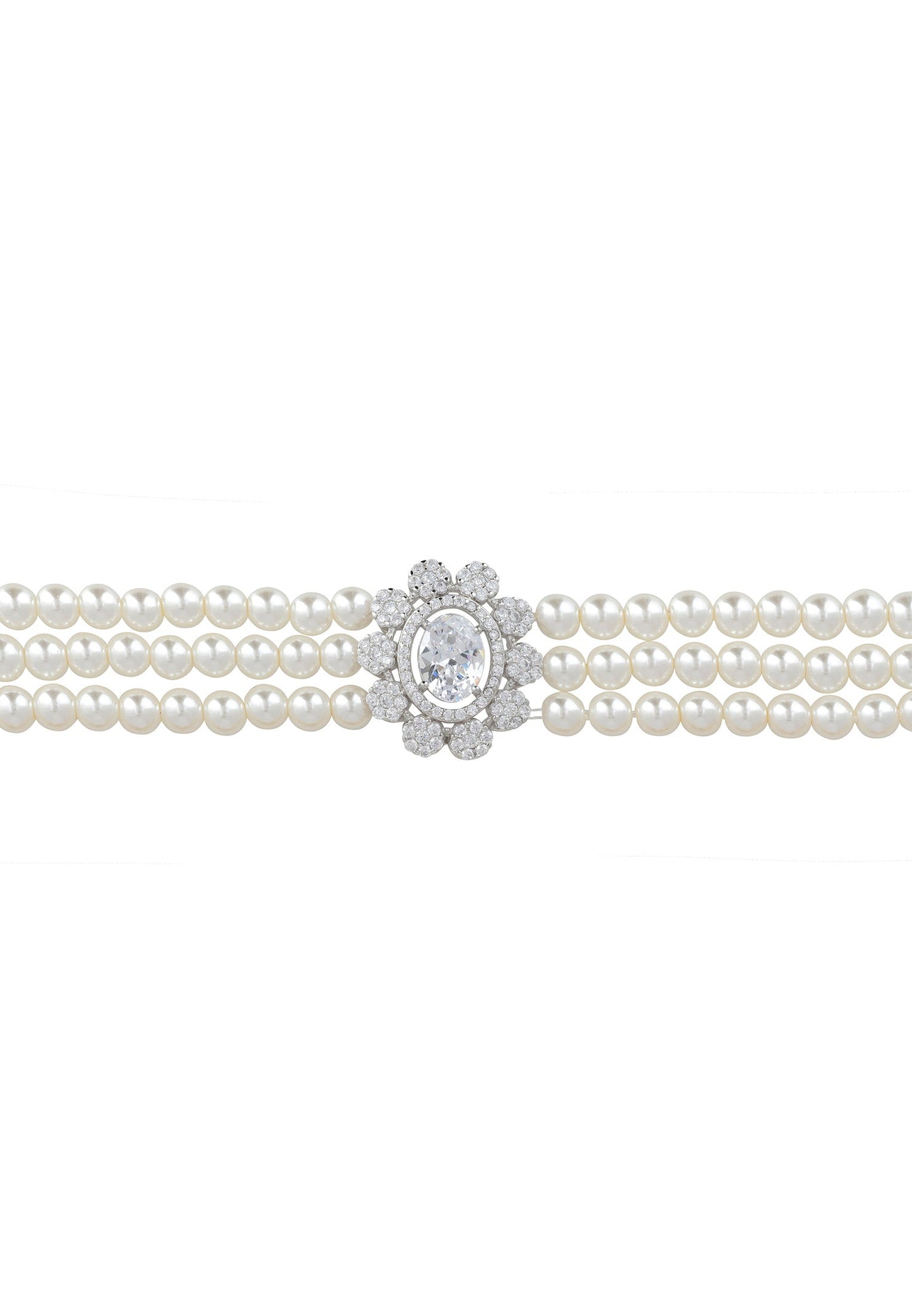 Spencer pearl strand bracelet silver
