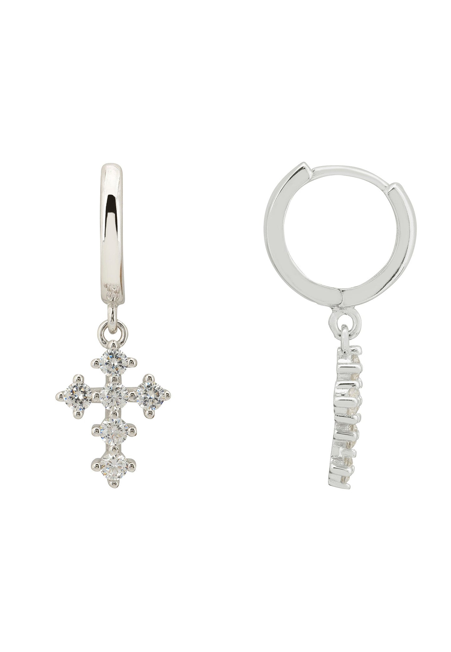 Divinity Fashion Huggie Hoop Earrings in Silver - Accessory101