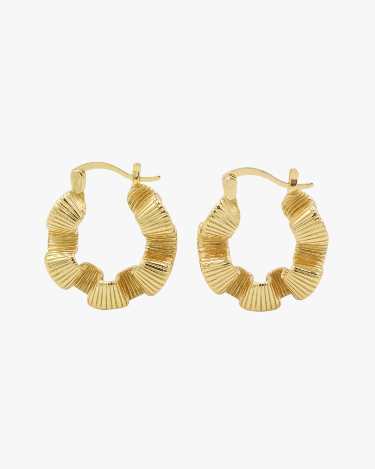 Silk wreath hoop earrings
