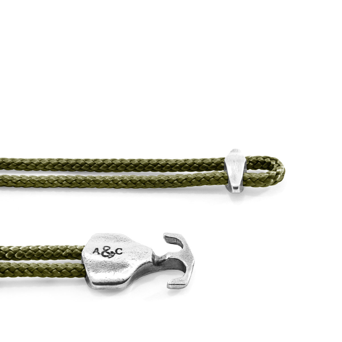 Khaki green delta anchor bracelet
