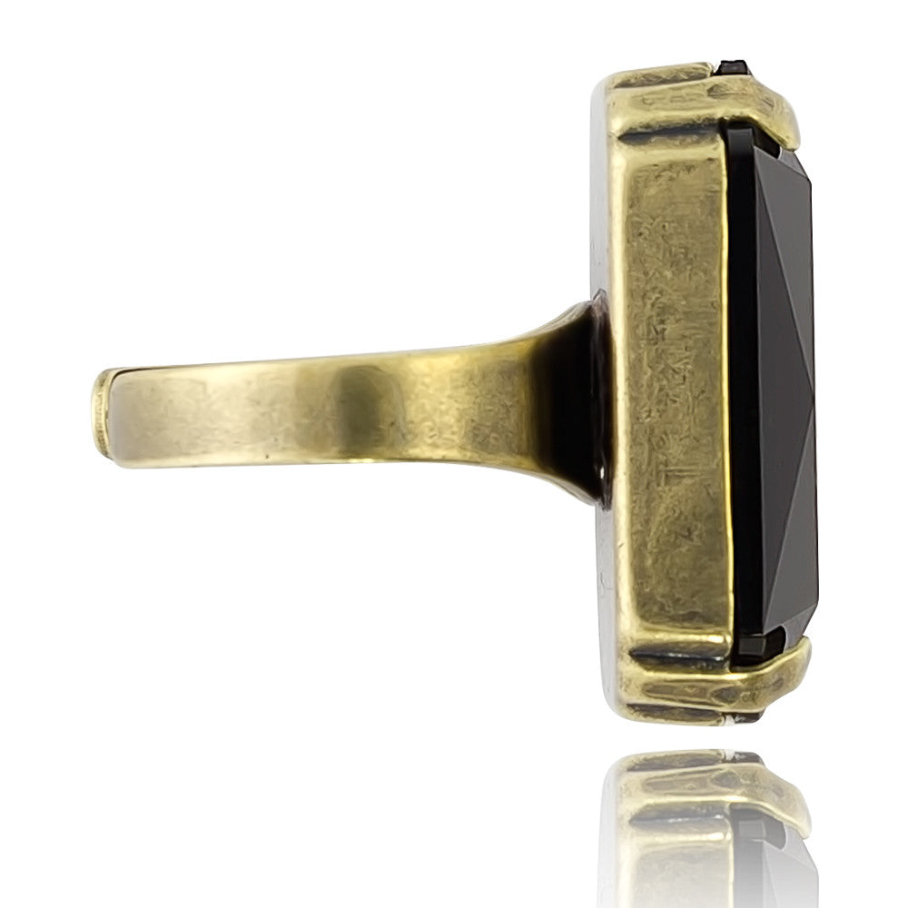 Black Adjustable Cocktail Ring