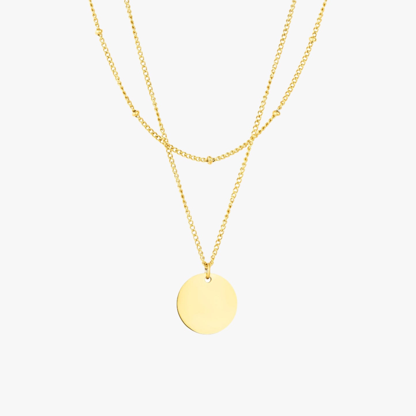 Arvo layered disc necklace - gold