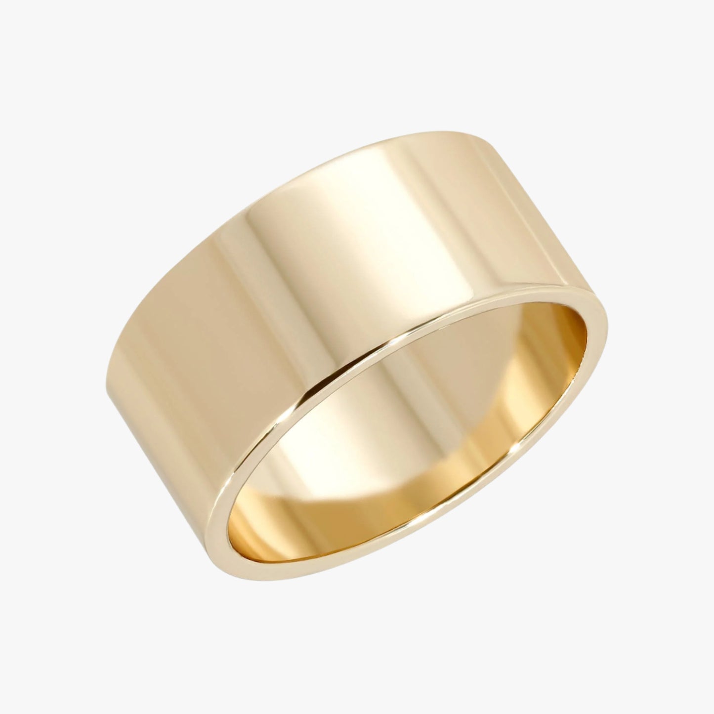 Flat half cigar band ring