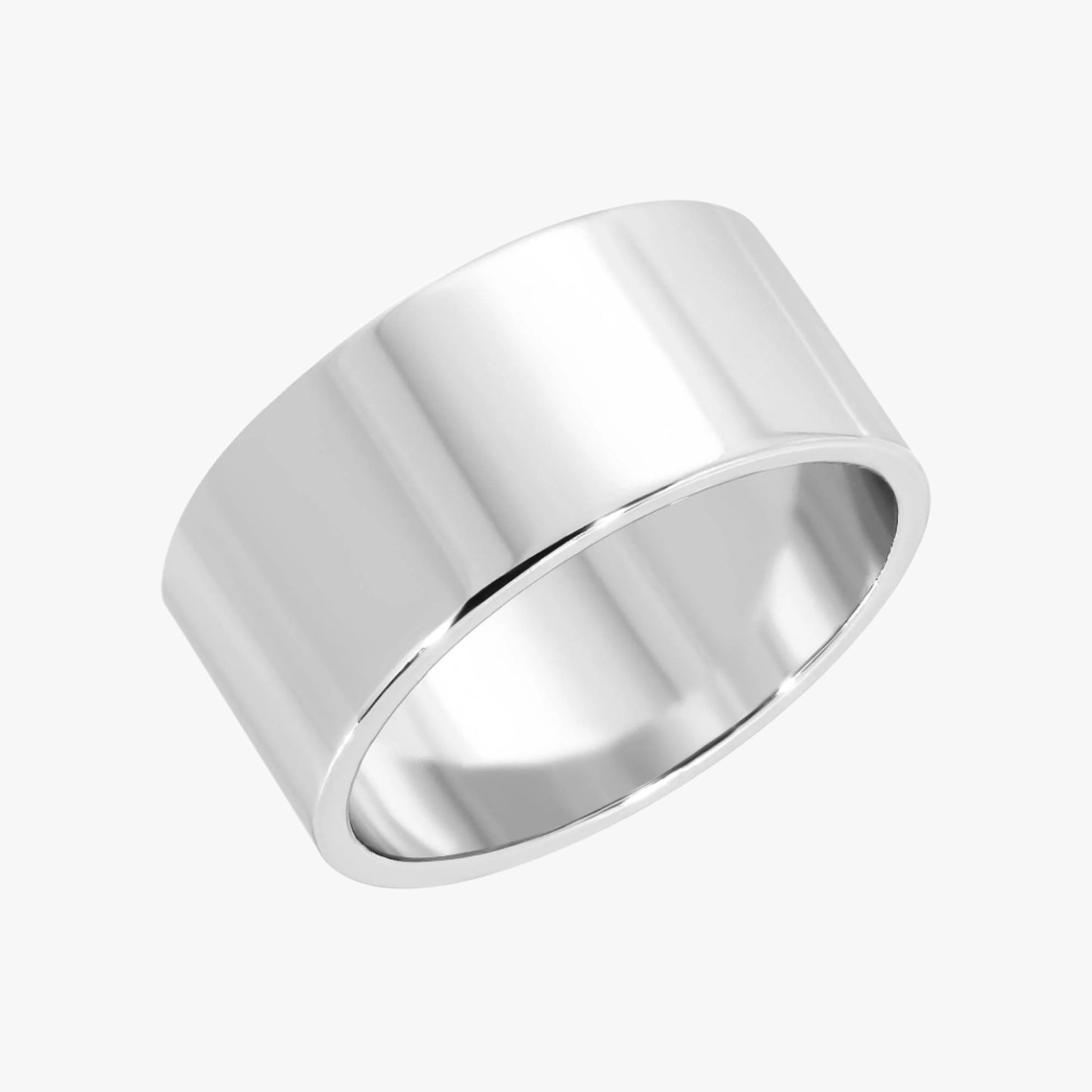 Flat half cigar band ring