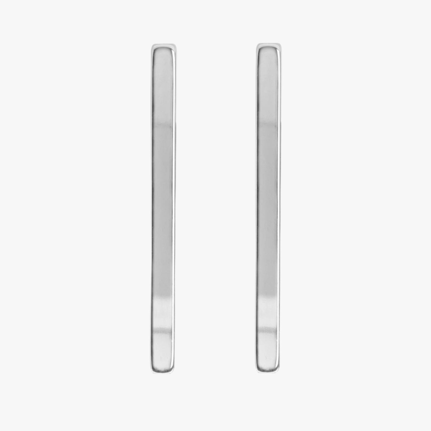 Brass stick earrings with gold finish
