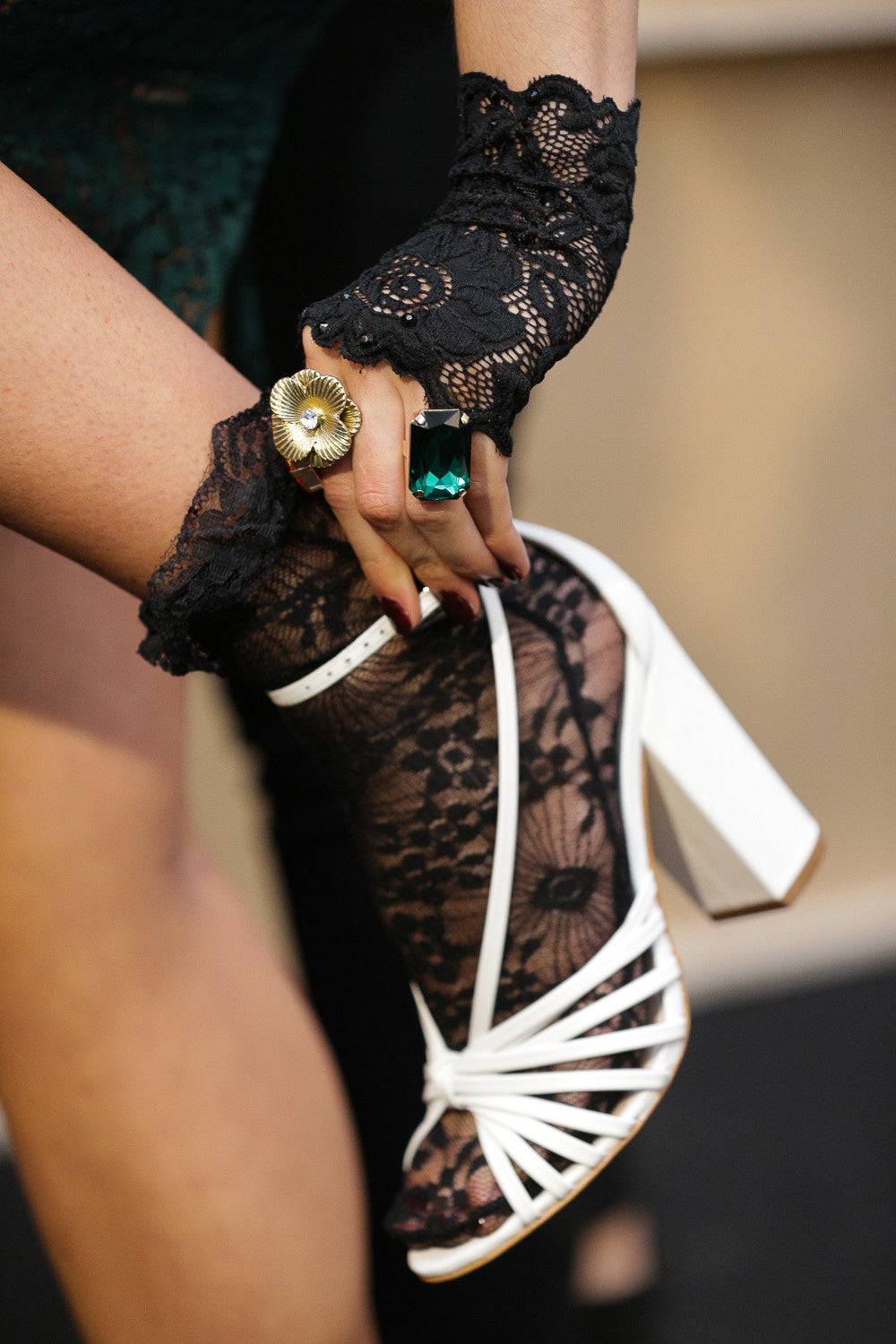 Black Adjustable Cocktail Ring