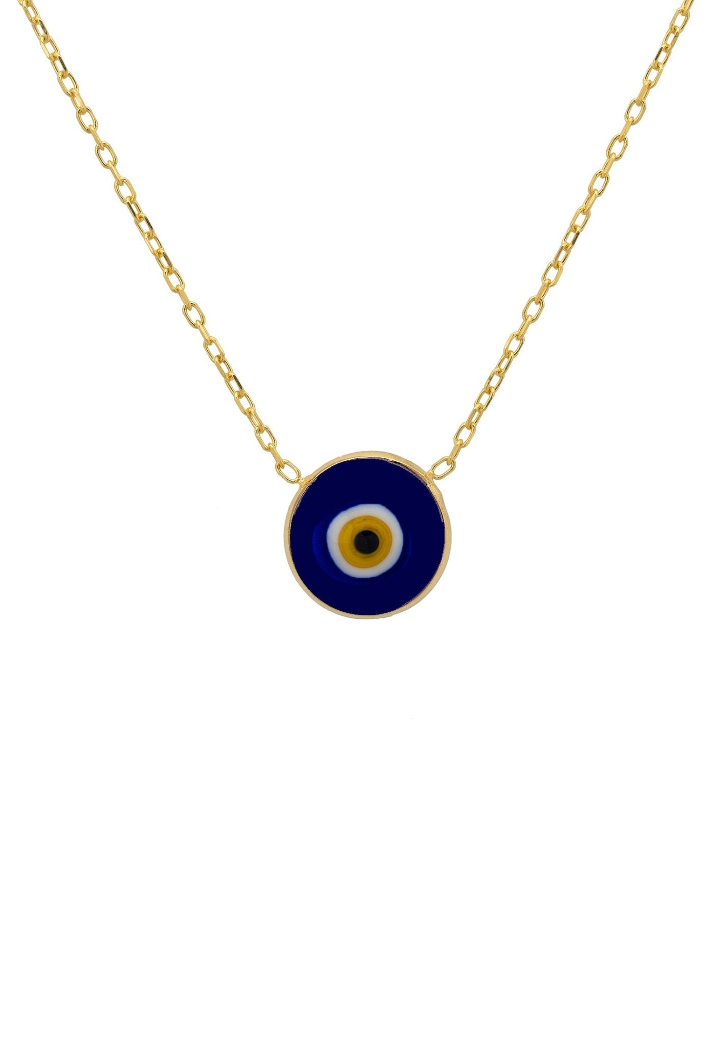 Evil eye charm pendant necklace gold