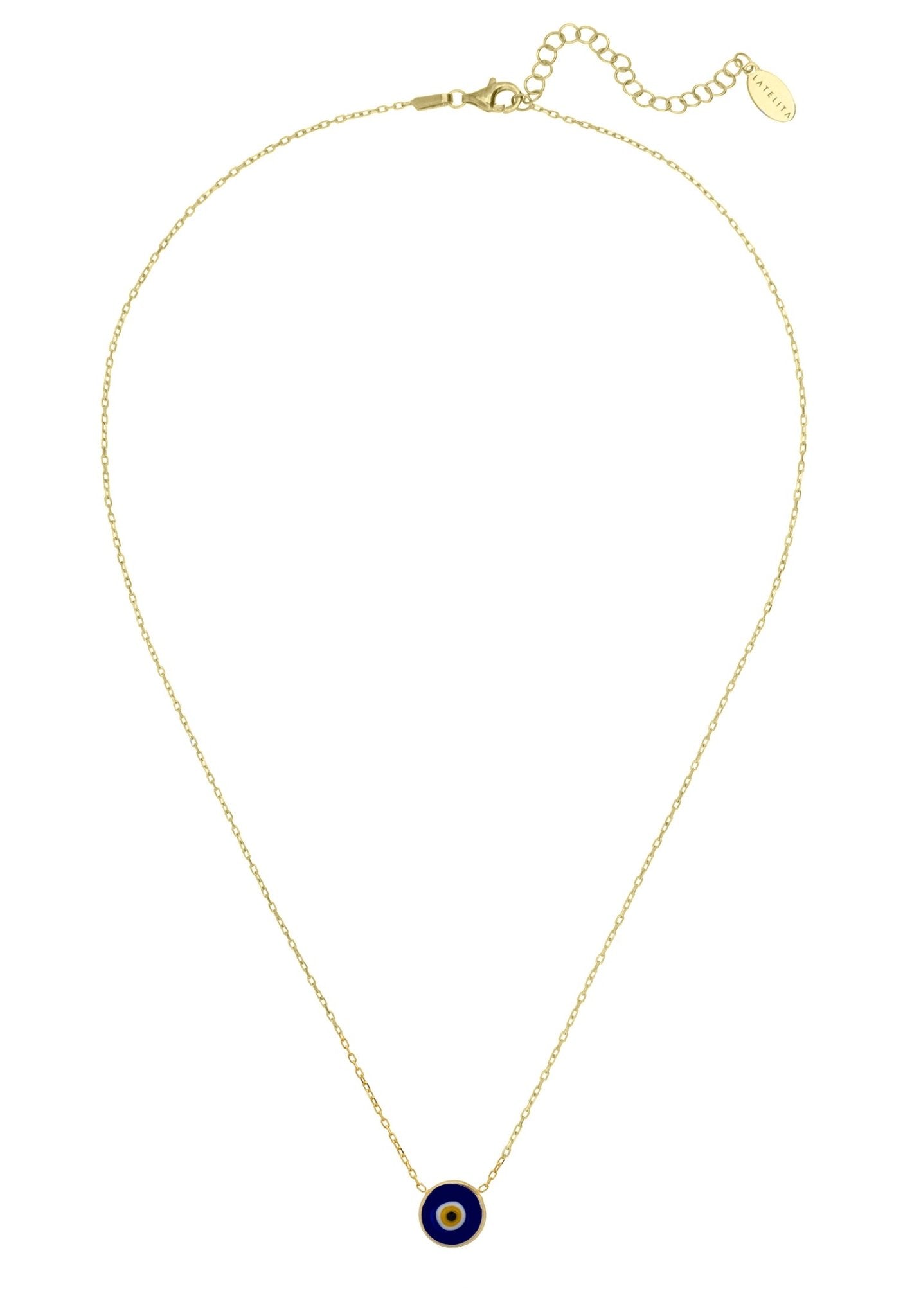 Evil eye charm pendant necklace gold