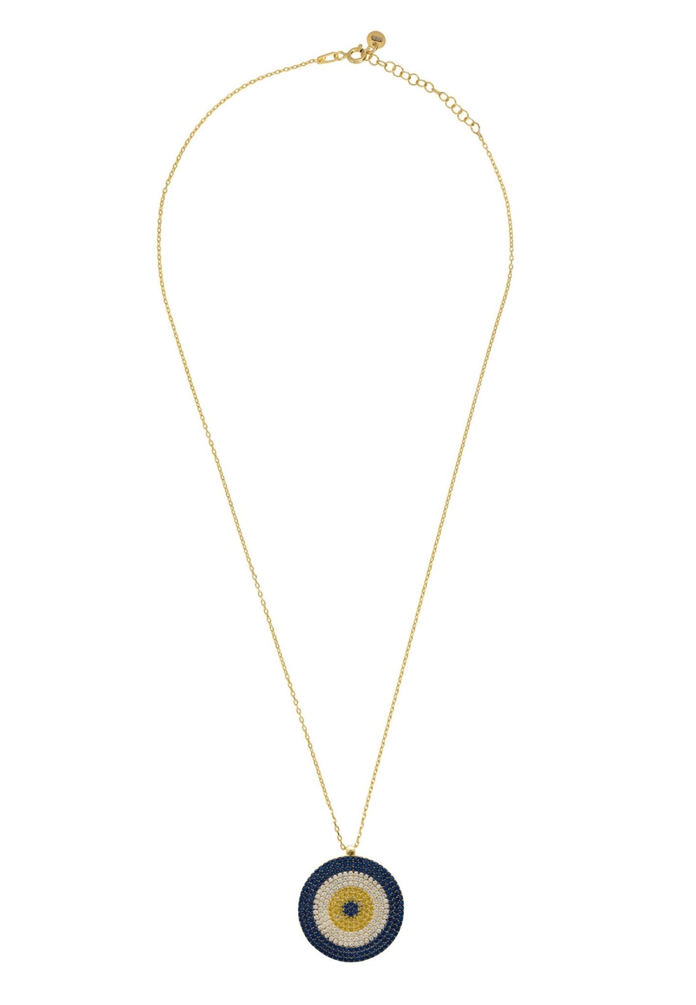 Evil Eye Pendant Necklace in Gold-Plated Silver - Accessory101