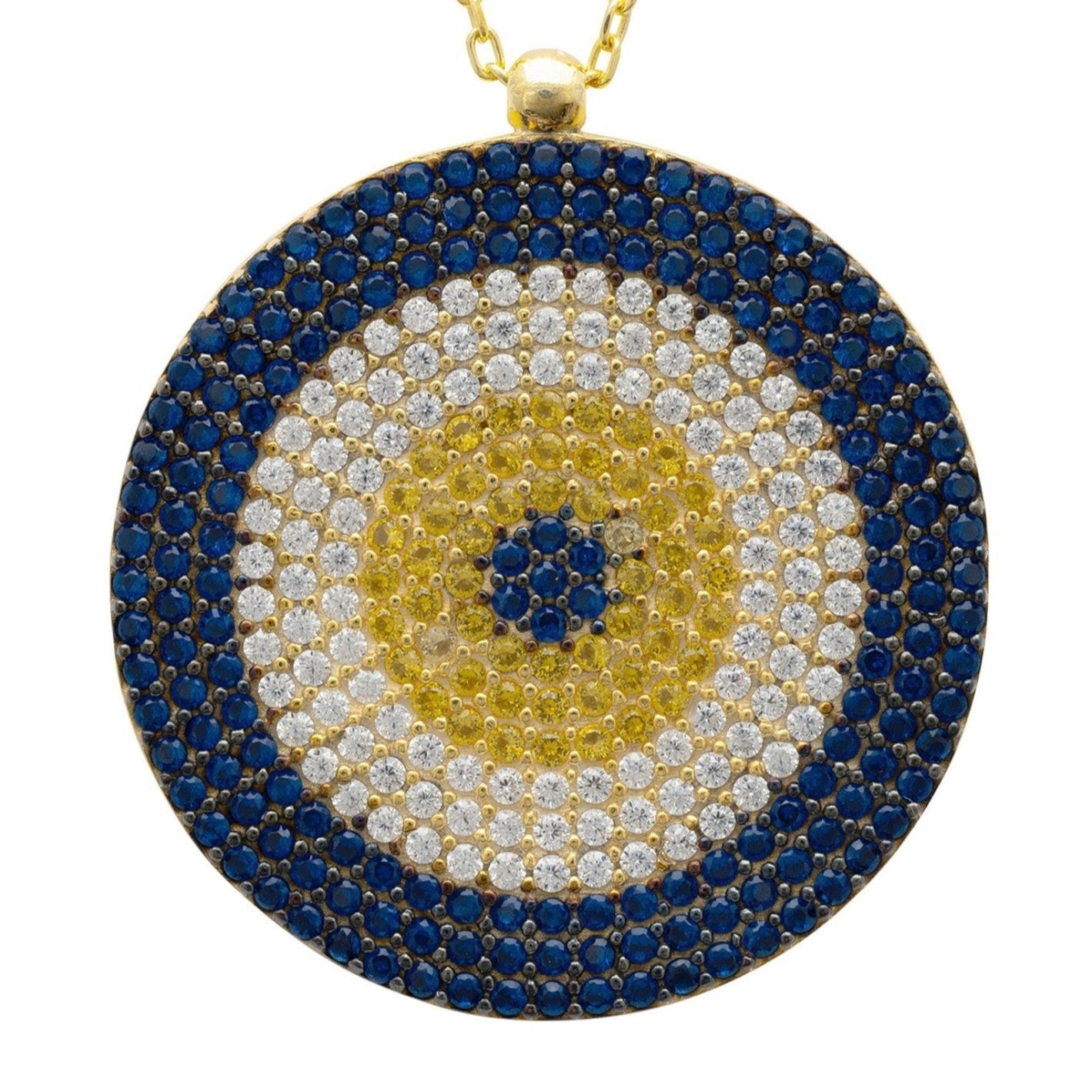 Evil Eye Pendant Necklace in Gold-Plated Silver - Accessory101
