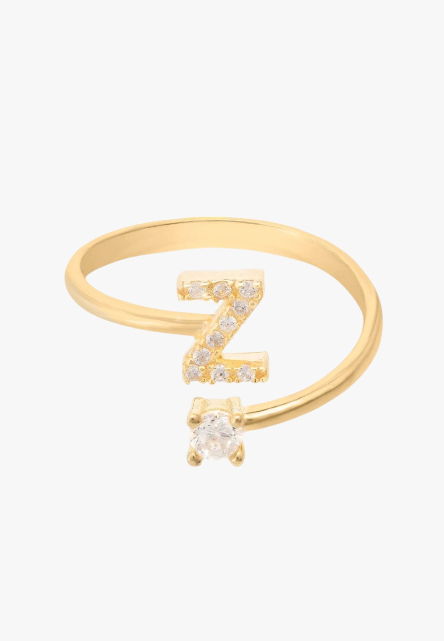 Initial ring gold Z
