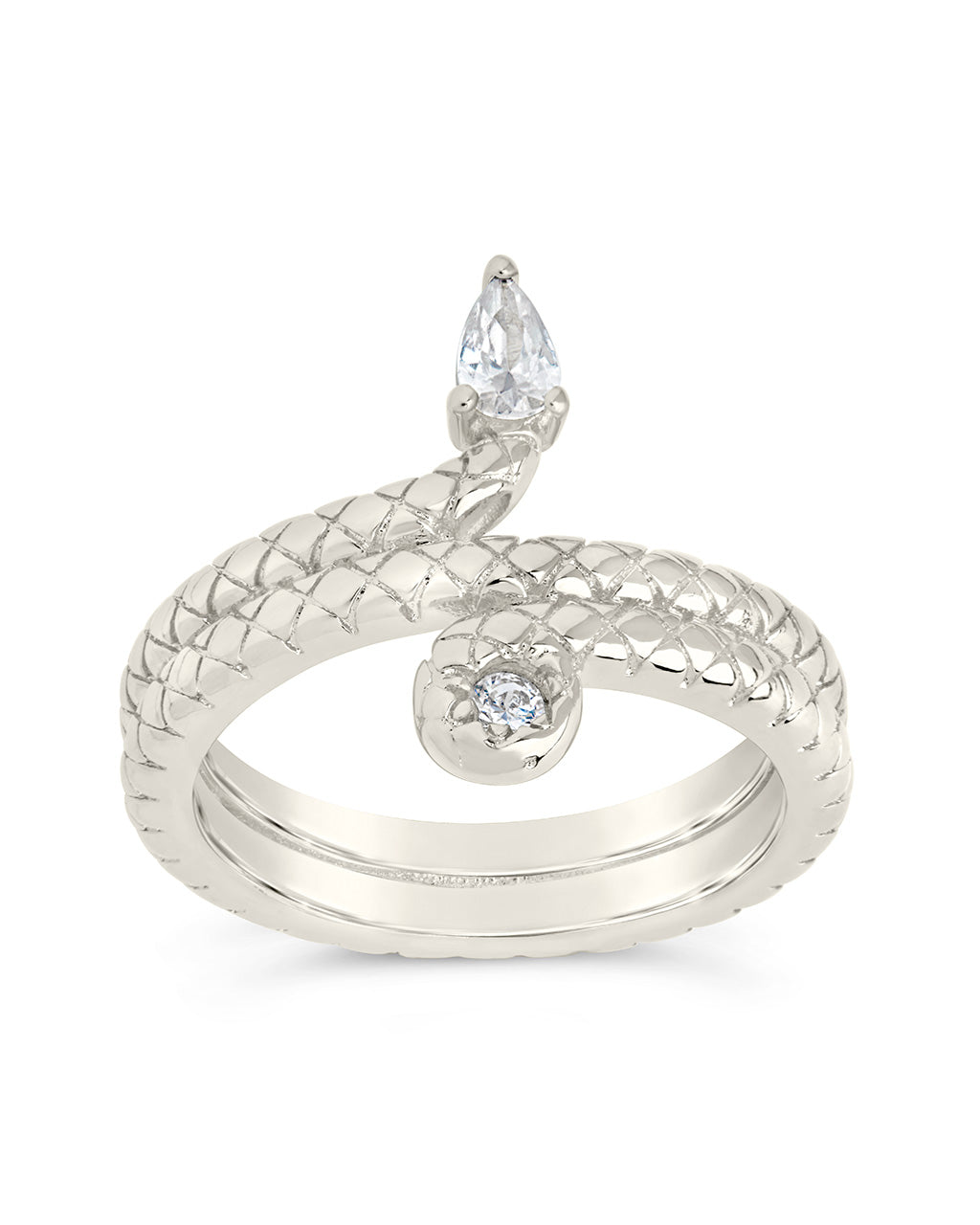 Waverly serpent coiled cz ring