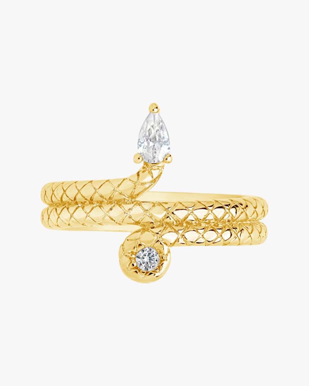 Waverly serpent coiled cz ring