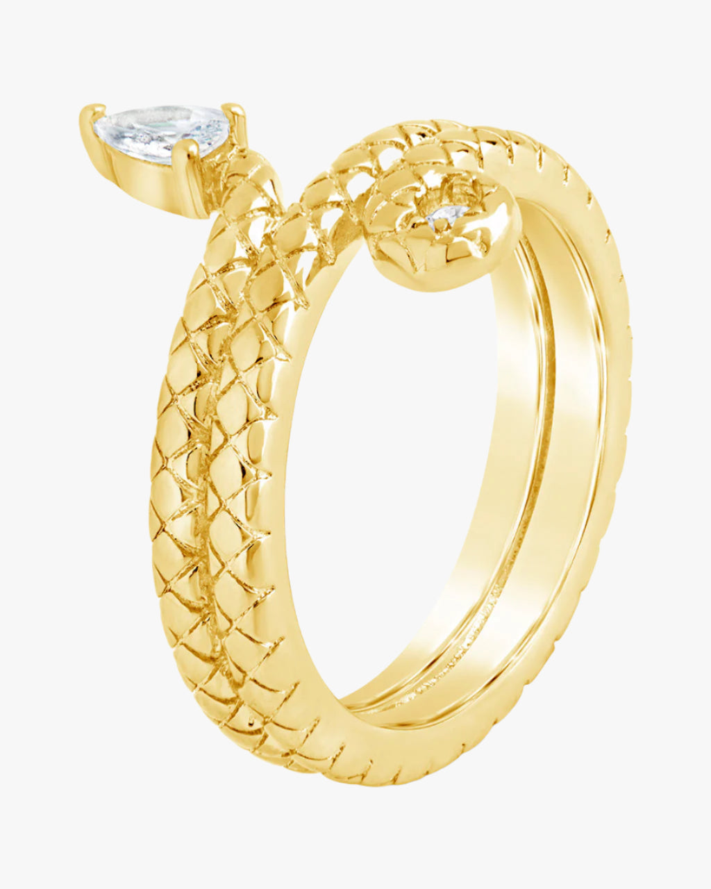 Waverly serpent coiled cz ring