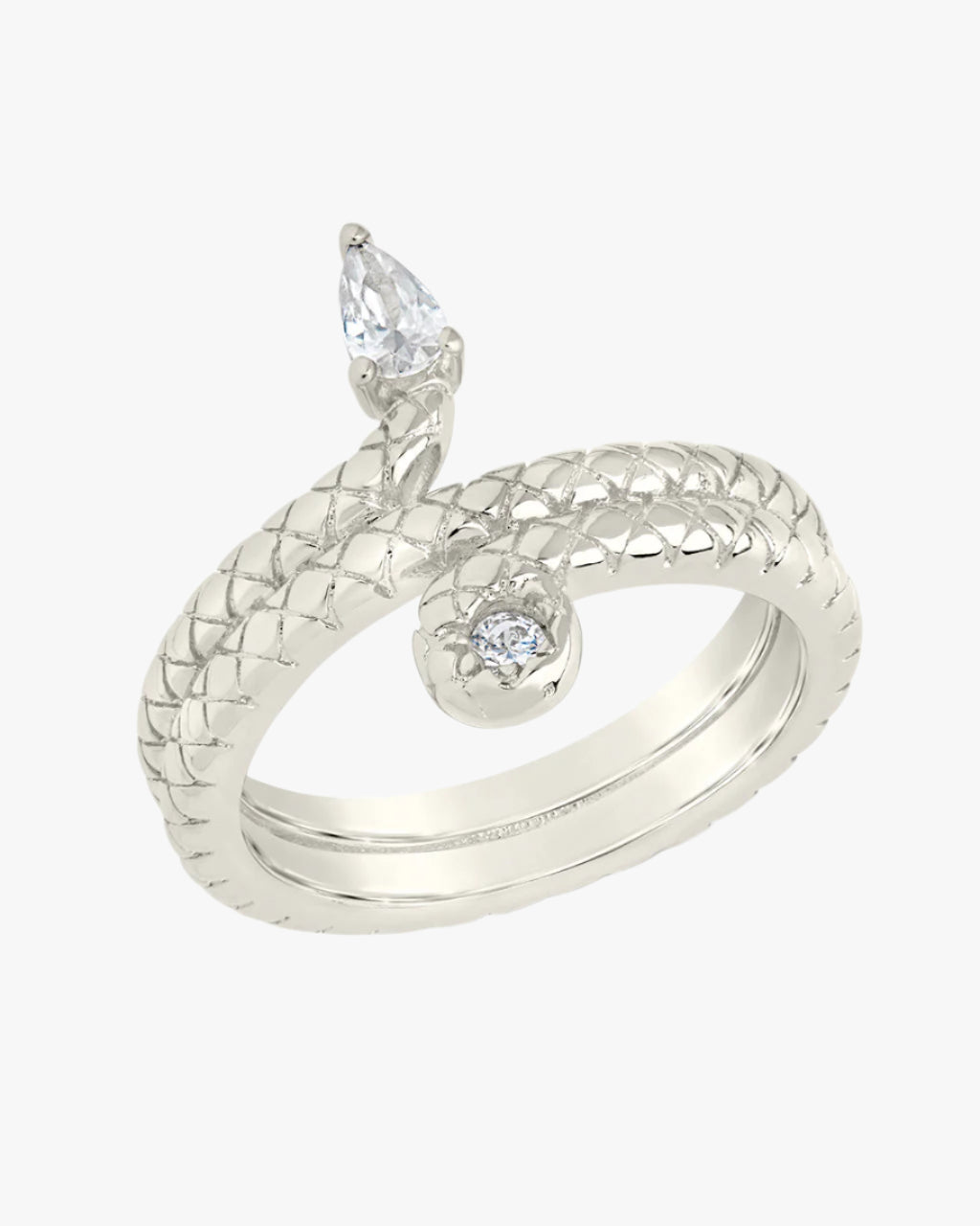 Waverly serpent coiled cz ring