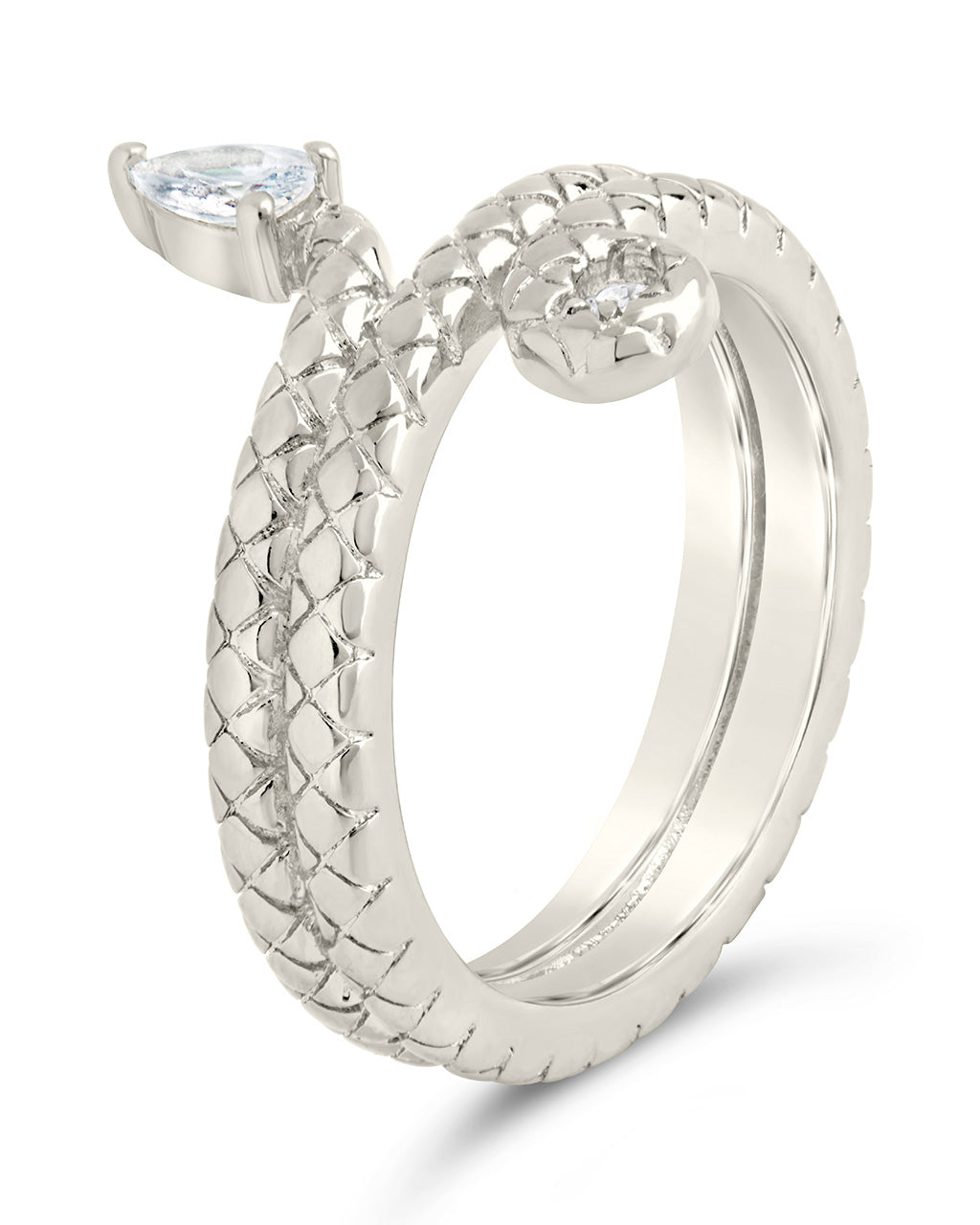 Waverly serpent coiled cz ring