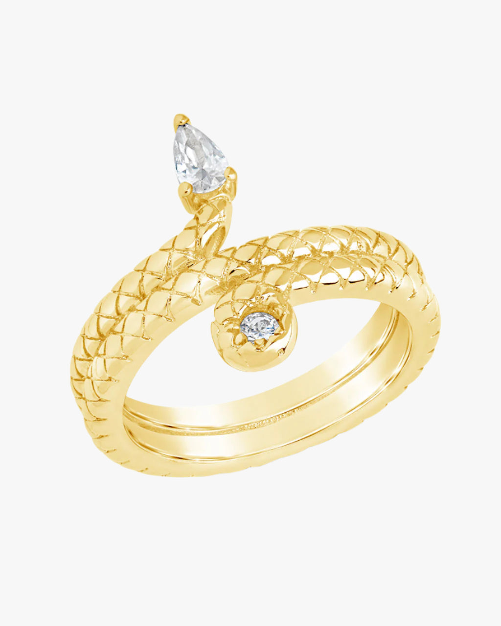 Waverly serpent coiled cz ring