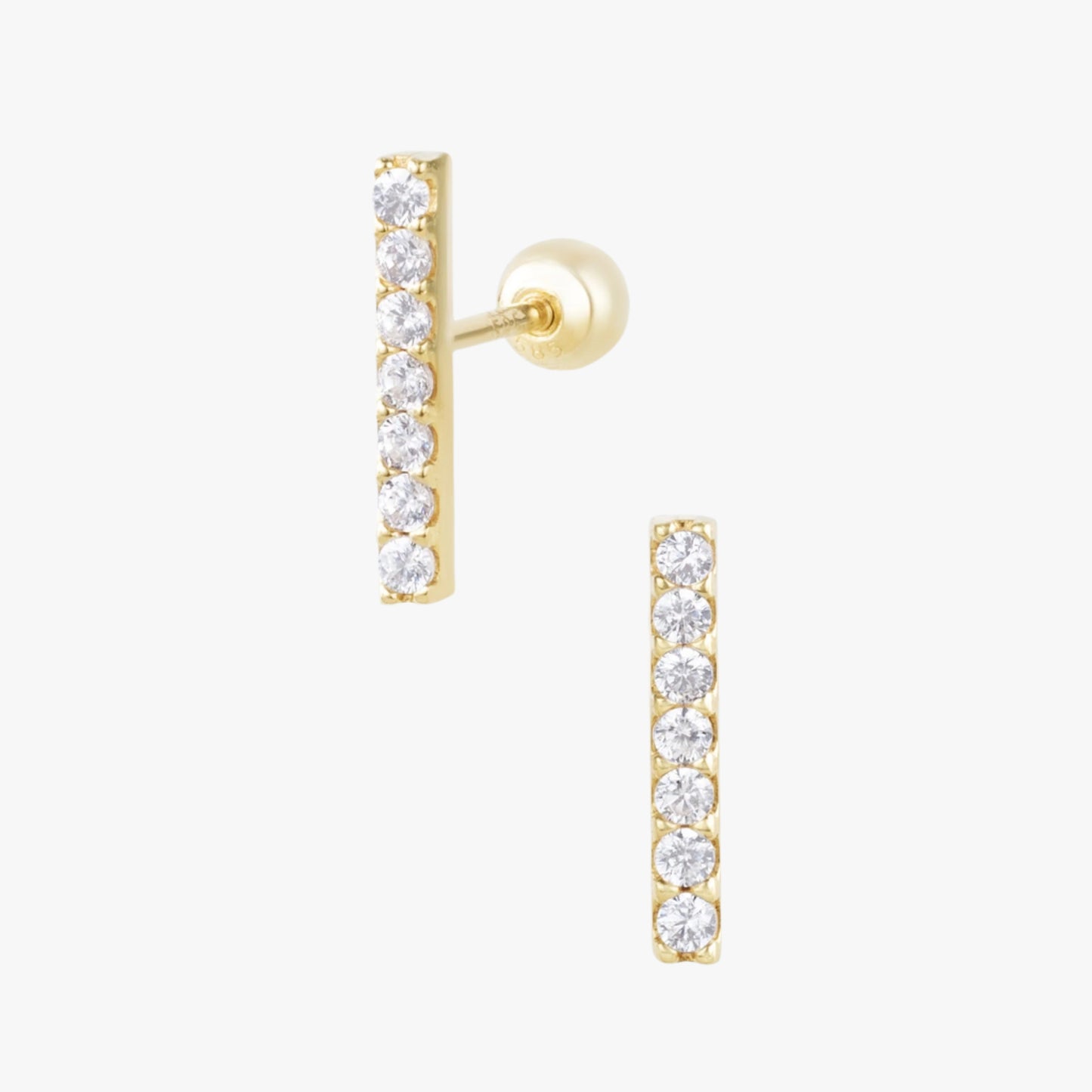 Della Piercing in Yellow Gold with Cubic Zirconia