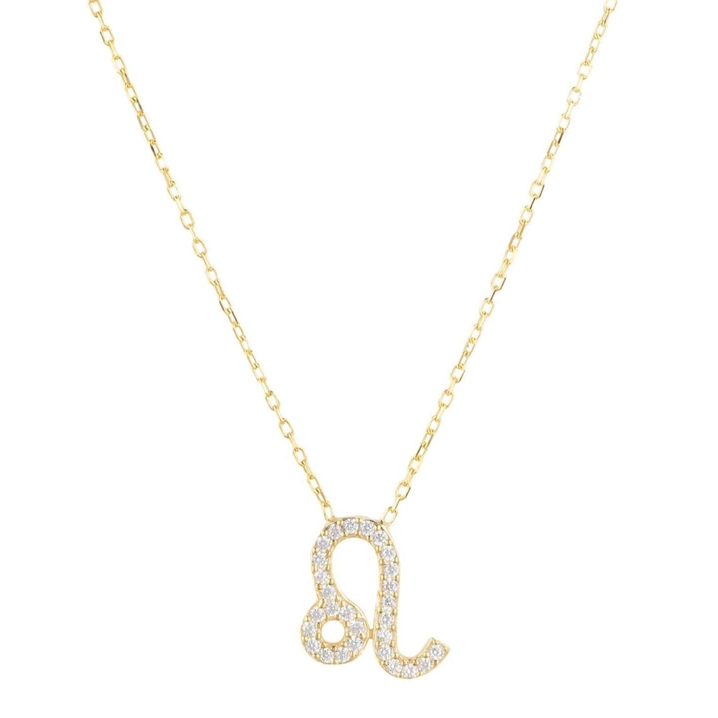 Leo Zodiac Pendant Necklace Dipped in Gold - Accessory101