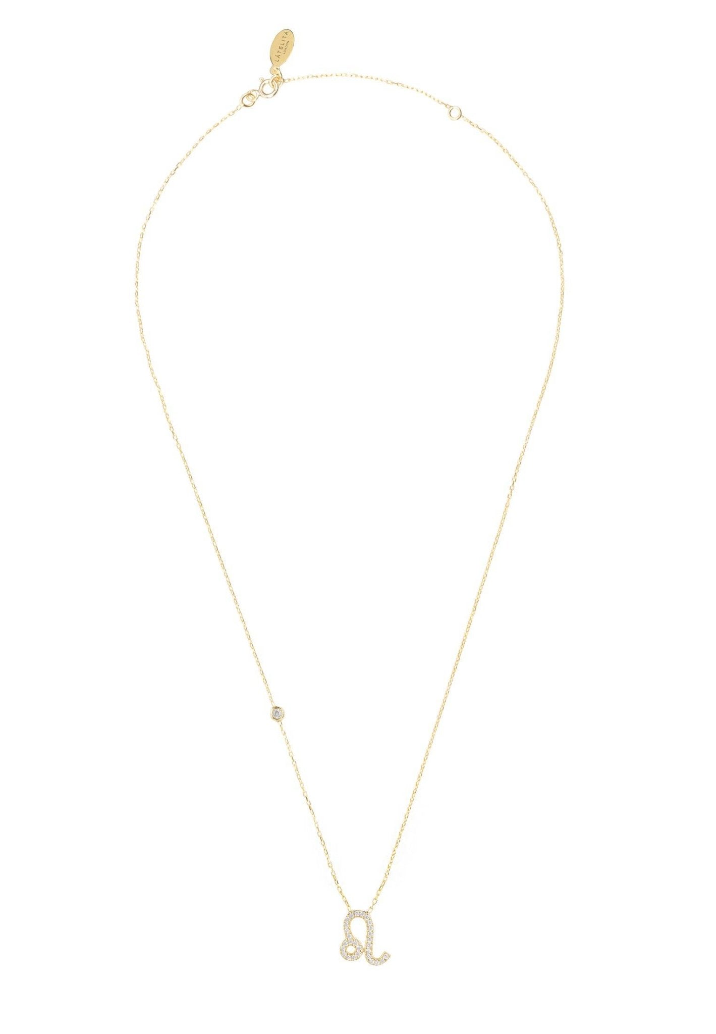 Leo Zodiac Pendant Necklace Dipped in Gold - Accessory101
