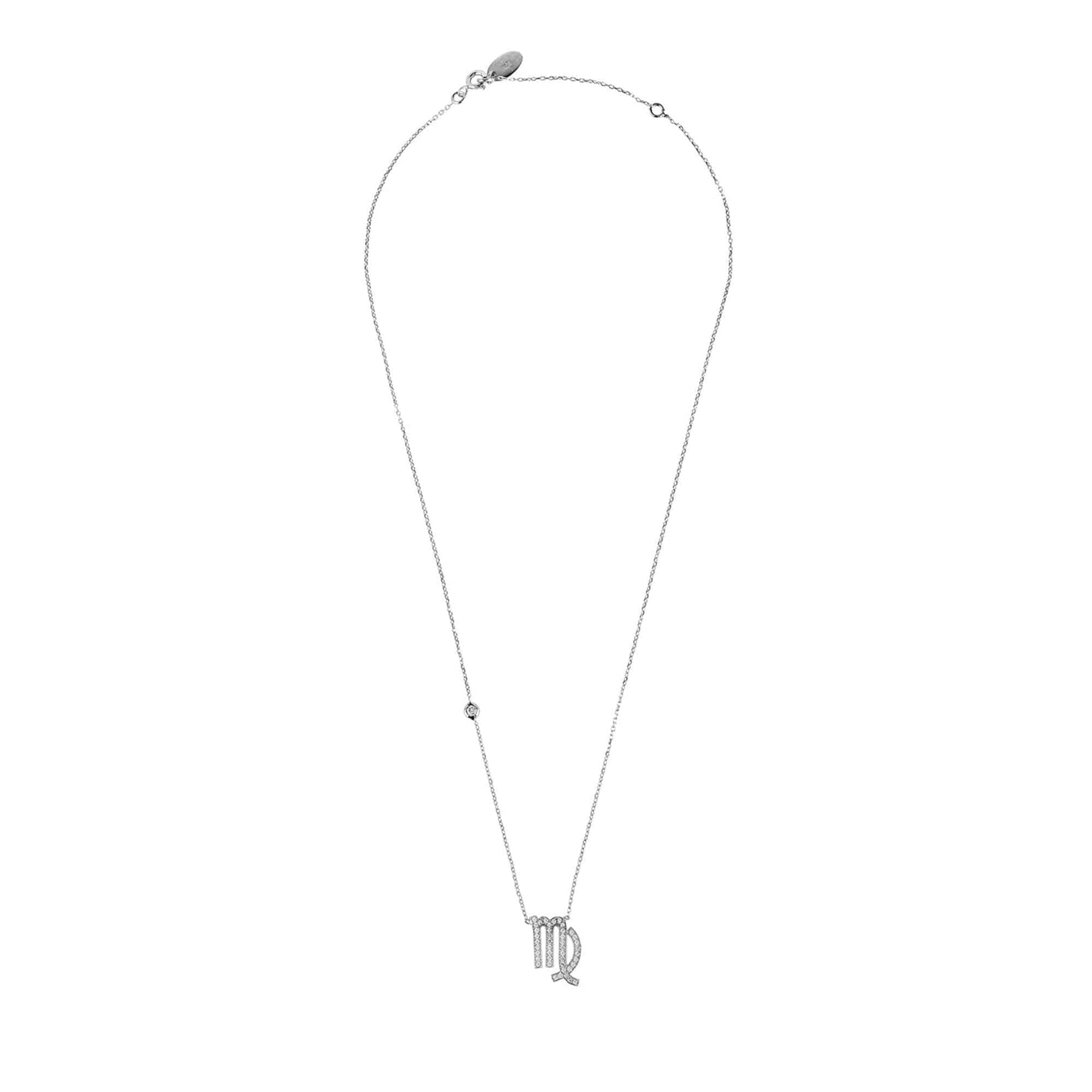 Virgo Pendant Necklace in Silver Zircon - Accessory101