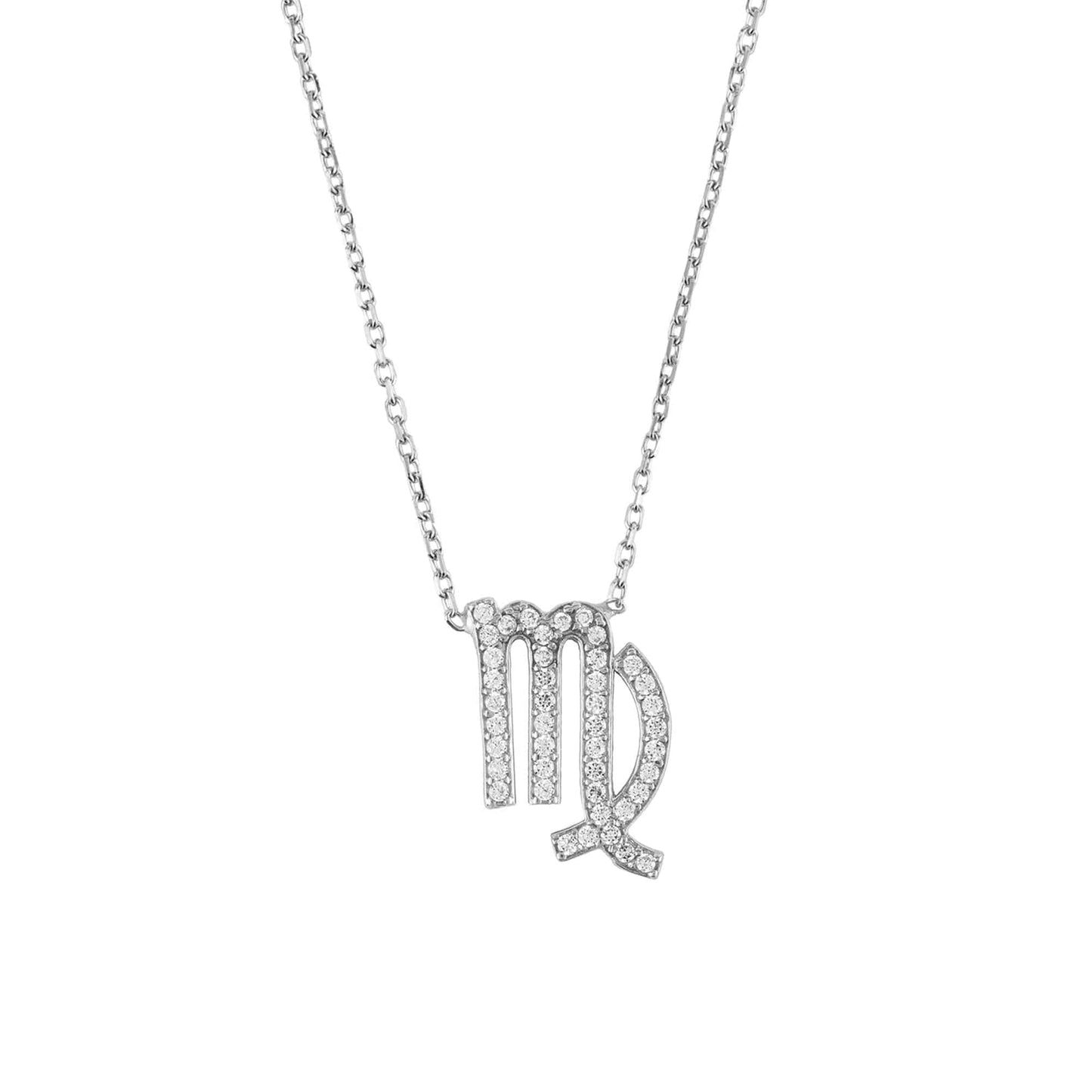 Virgo Pendant Necklace in Silver Zircon - Accessory101