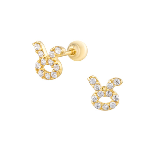 Bunny Piercing in Yellow Gold with Cubic Zirconia