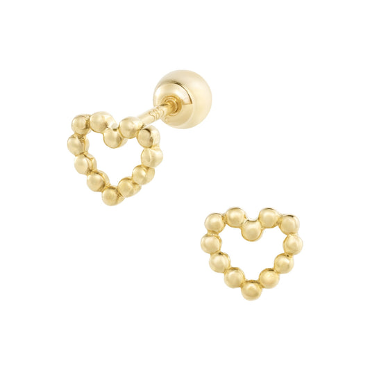 Dottie Heart Piercing in Yellow Gold