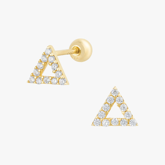 Una Piercing in Yellow Gold with Cubic Zirconia