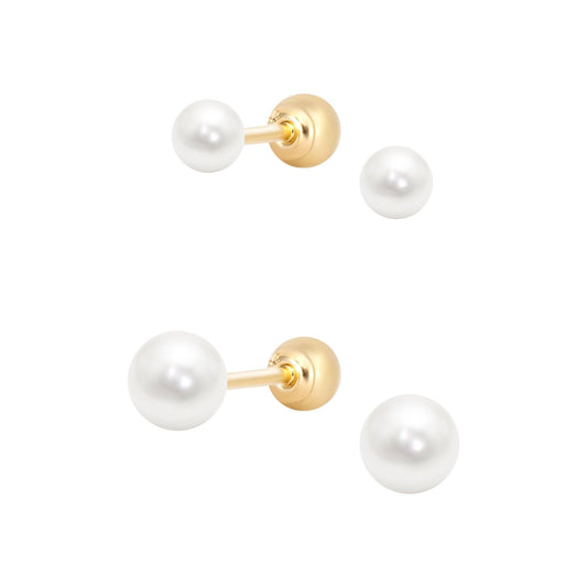Harmonia Pearl Piercing in Yellow Gold