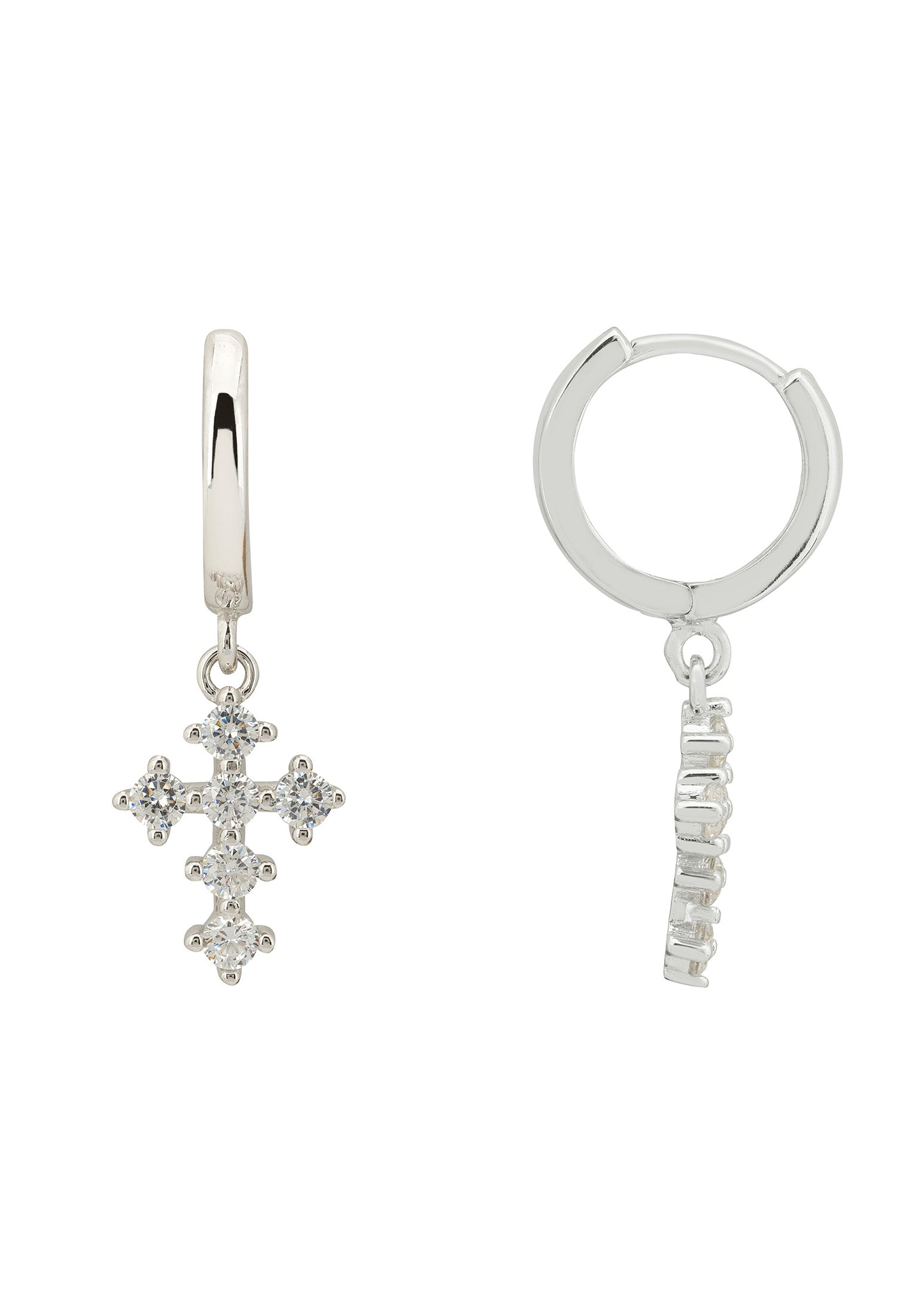 Divinity Fashion Huggie Hoop Earrings in Silver - Accessory101