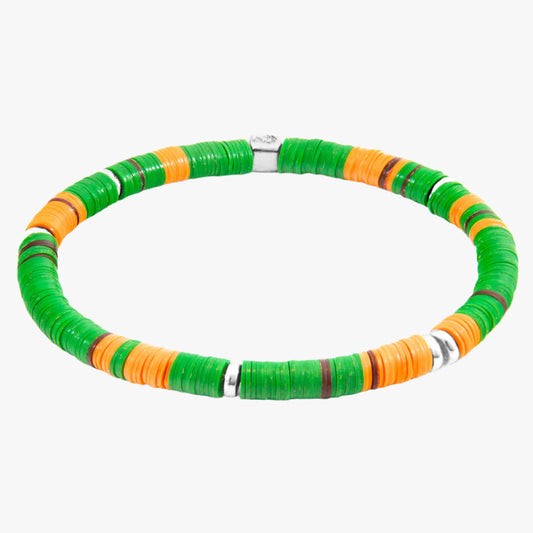 Stylish green malawi disc bracelet