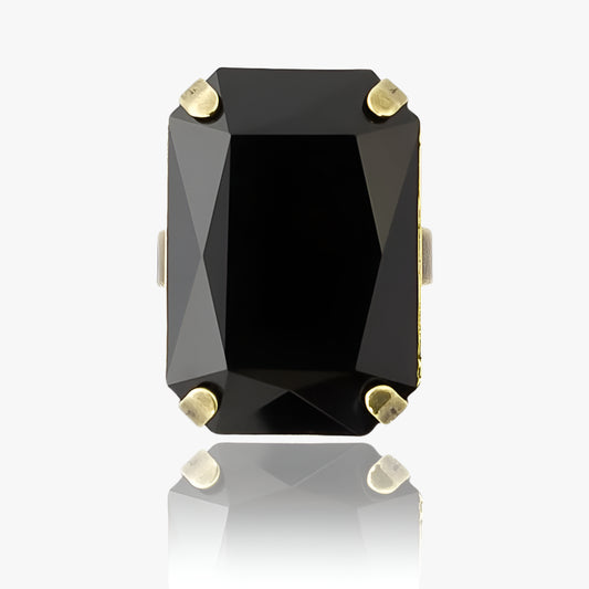 Black Adjustable Cocktail Ring