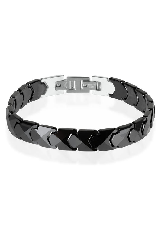 Leono Men's Black Ceramic Bracelet