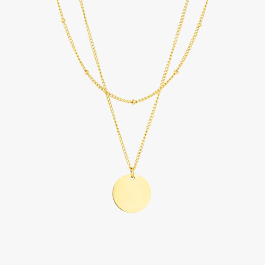 Arvo layered disc necklace - gold