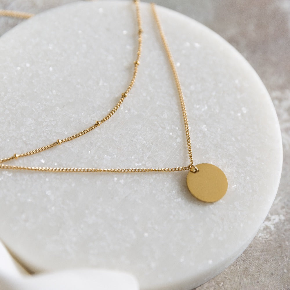 Arvo layered disc necklace - gold