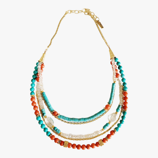 Boho charm necklace