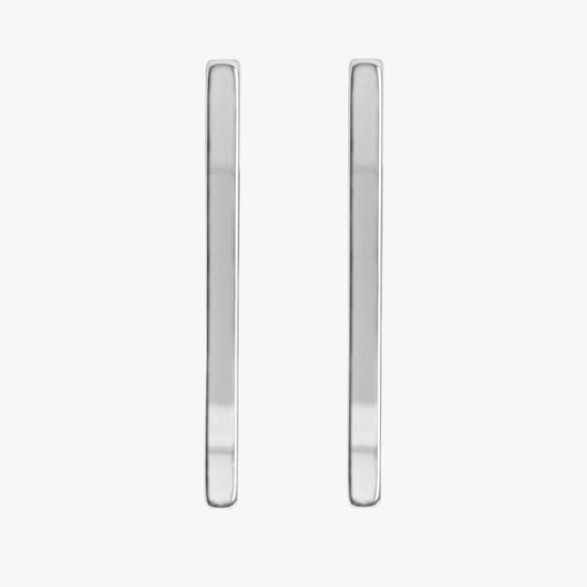 Brass stick earrings with gold finish