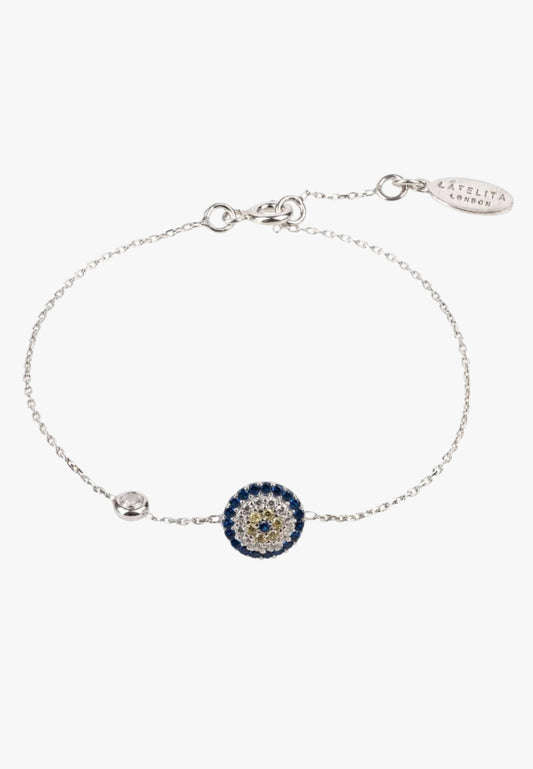 Evil eye bracelet silver