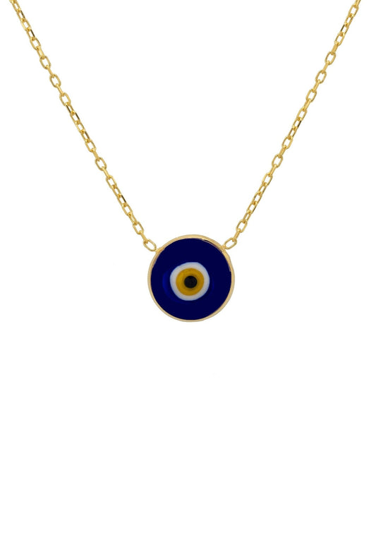 Evil eye charm pendant necklace gold