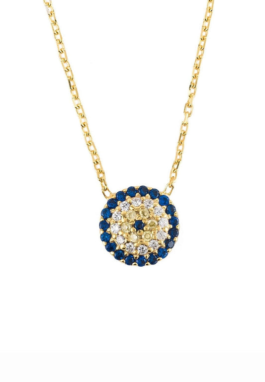 Evil Eye Necklace Dipped in Gold with Zircon - Accessory101