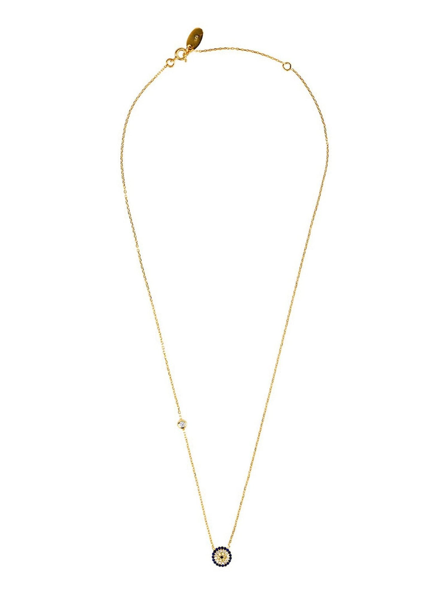 Evil Eye Necklace Dipped in Gold with Zircon - Accessory101