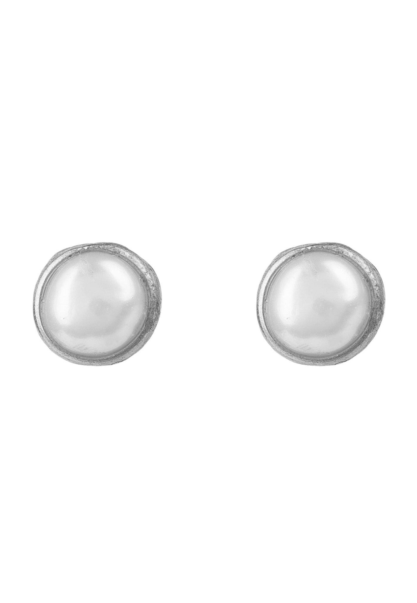 Petite Pearl Stud Earrings in Sterling Silver
