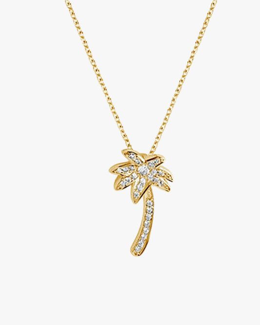 Palm tree pendant necklace