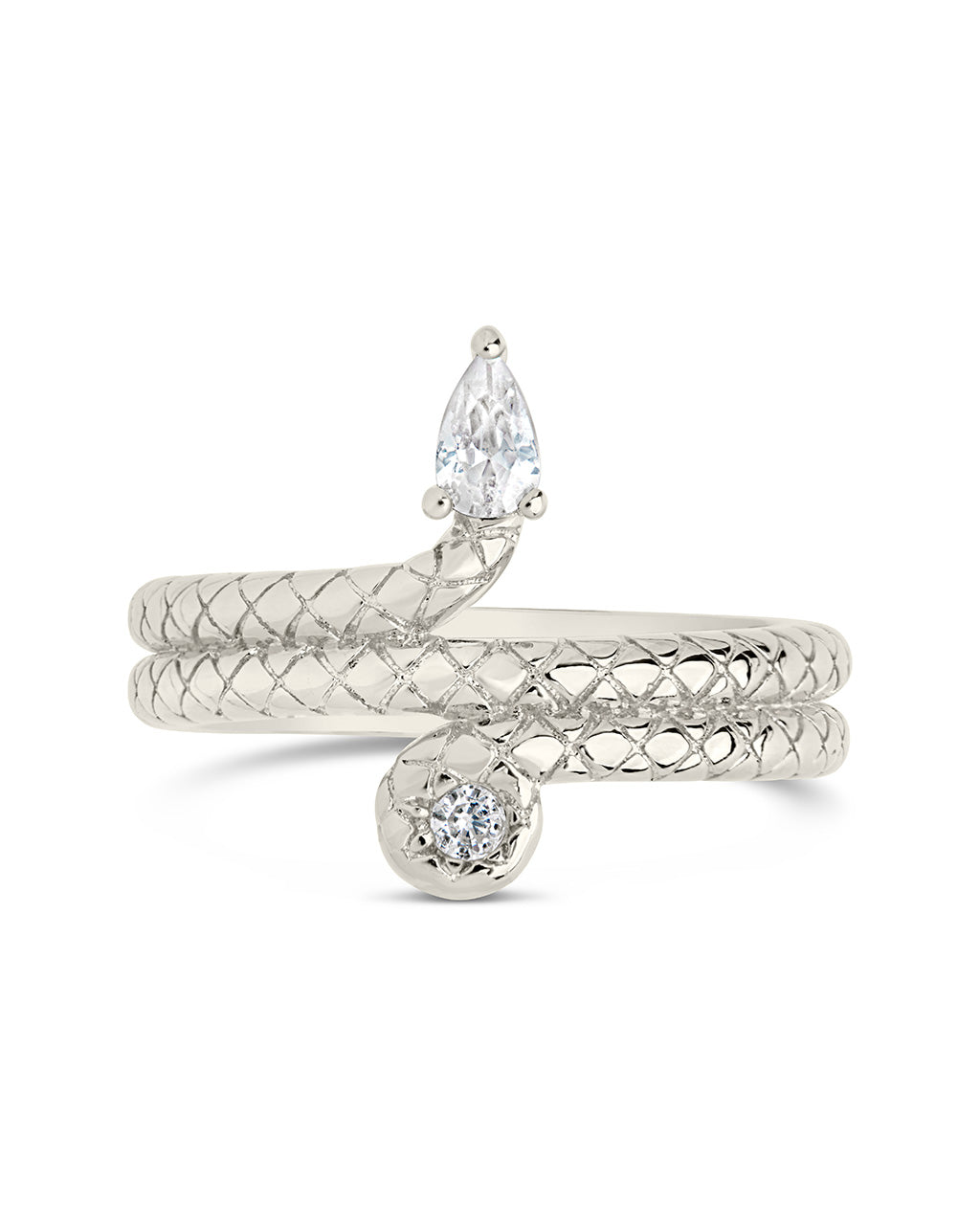 Waverly serpent coiled cz ring