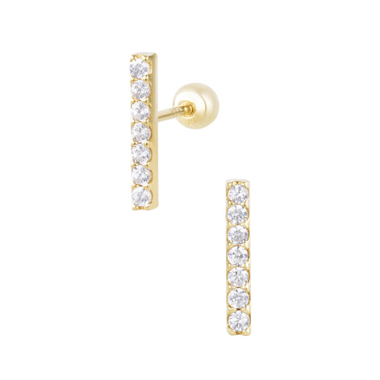 Della Piercing in Yellow Gold with Cubic Zirconia
