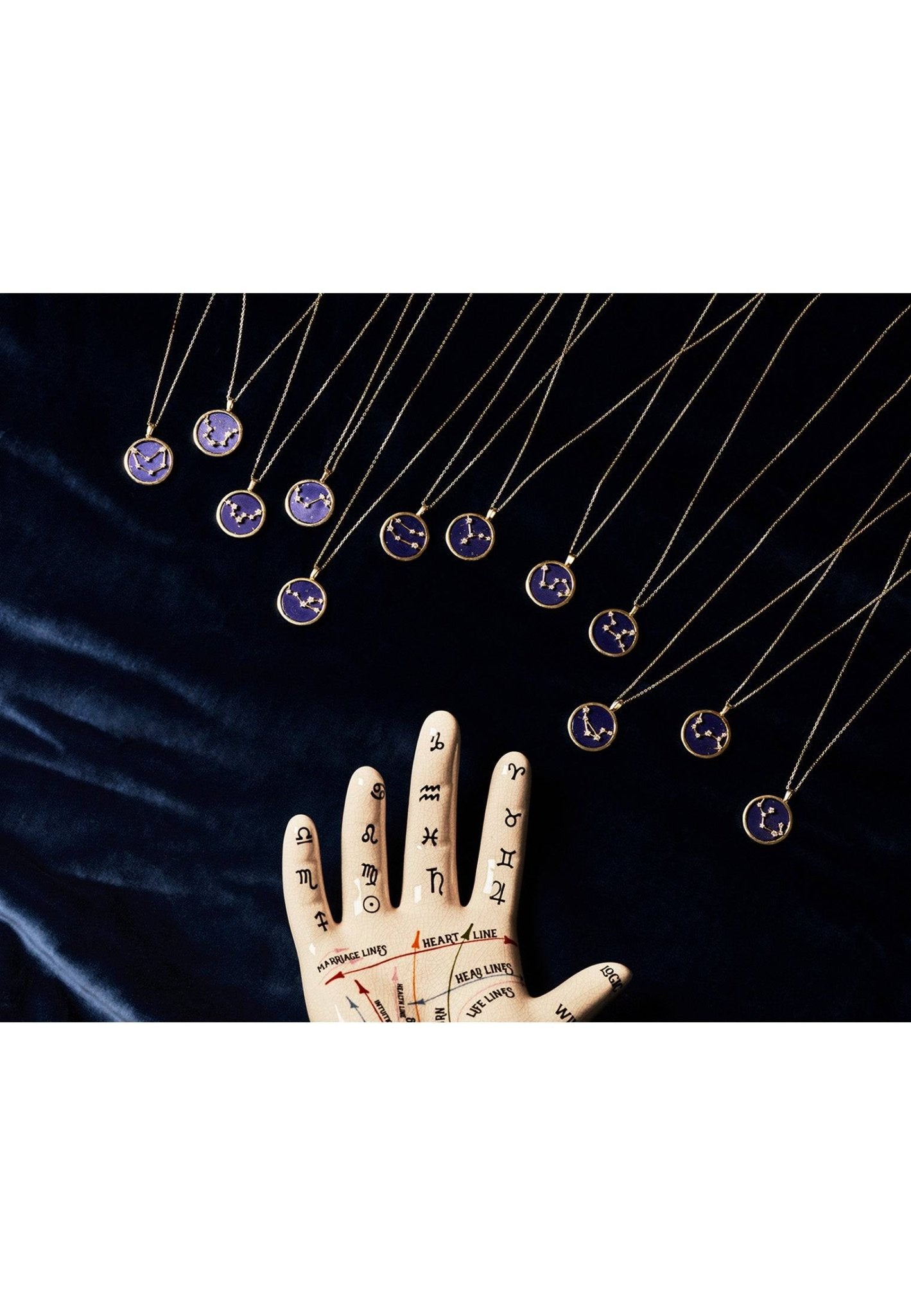 Leo Constellation Pendant Necklace in Silver with Lapis Lazuli - Accessory101